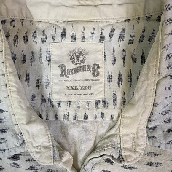 Roebuck & Co western casual faded button up shirt mens XXL - Picture 5 of 8